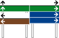 Gruppo segnaletico unitario urbano bifilare (figura II 255 art. 128)