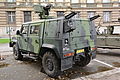 Lehké obrněné vozidlo IVECO 4x4 se zbraňovou stanicí M 151 A2 PROTECTOR s kulometem MI.50 M2HB QCB z výzbroje Armády České republiky. Vystaveno 14. října 2014 při příležitosti oslav 95. výročí vzniku Generálního štábu AČR.