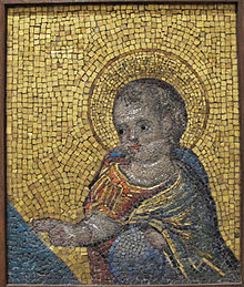 Gesù Bambino, mosaico dal monumento sepolcrale di papa Bonifacio VIII