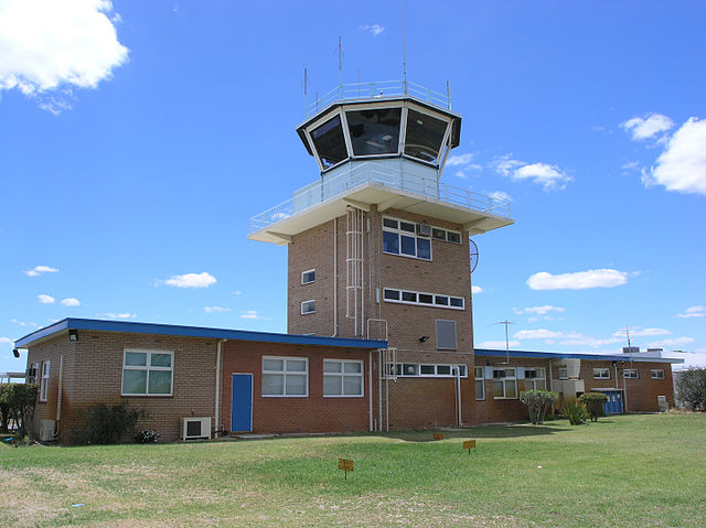 Rear of air traffic control tower, 2006