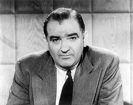 Senator Joseph McCarthy, whose "War on Communism" is an example of extreme constitutional patriotism.