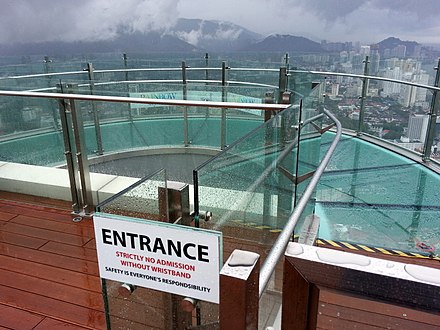 The Rainbow Skywalk, a glass skywalk at the top of the KOMTAR Tower, was launched in 2016.