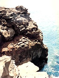 Rock cliff at Ka Lae
