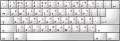 A typical keyboard layout for zhuyin on computers, which can be used as an input method