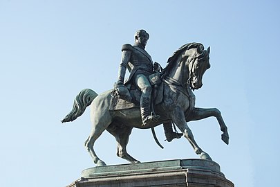 Ruiterstandbeeld in Antwerpen