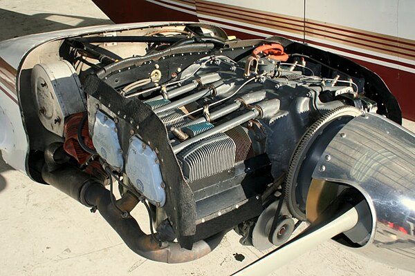 An LIO-360 on the starboard wing of a Piper PA-34-200 Seneca I.