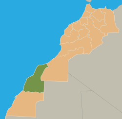 موقعیت منطقه عیون بوجذور در مراکش