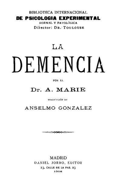 Archivo:La Demencia - A. Marie (trad. Anselmo Gonzalez).pdf