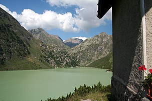 Le lac vu depuis le Refuge Curò.