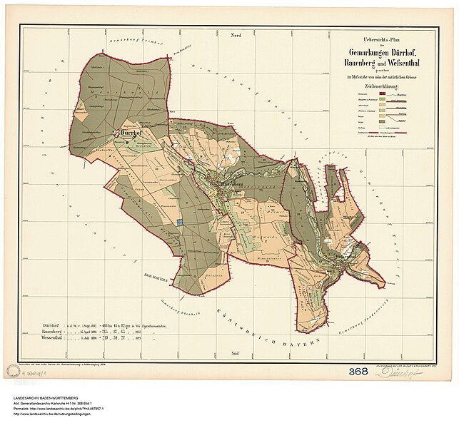 File:Landesarchiv Baden-Wuerttemberg Generallandesarchiv Karlsruhe H-1 Nr. 368 Bild 1 (4-467957-1) Gemarkungen Dürrhof (Freudenberg), Rauenberg (Freudenberg) und Wessental (Freudenberg).jpg