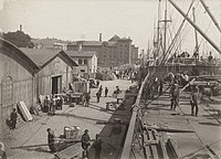 An America boat at 8 Toldbodgade/Larsens Place Larsens Plads - America boat (1850-1900).jpg