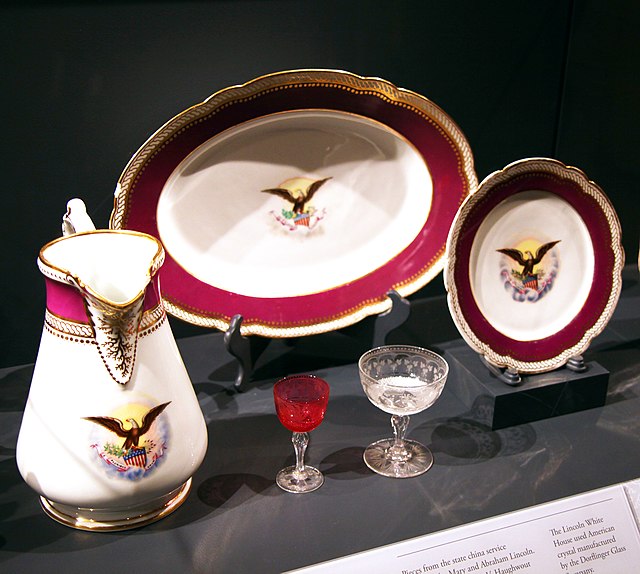 The Lincoln china was used frequently.
