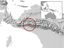 Aire de répartition de l'espèce Lobulia glacialis selon l'UICN (consulté le 3 janvier 2013).