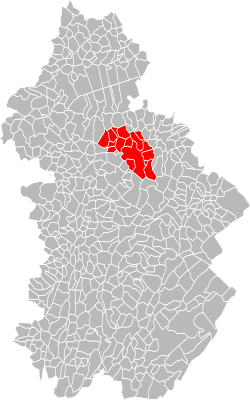 Lage des Gemeindeverbandes im Département Jura