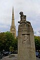 London - Lancaster Gate - View North on statue & former Christ Church Spire.jpg