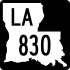 Louisiana Highway 830 işaretçisi