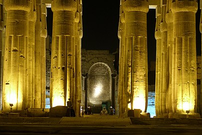 Luxor Temple at night, Sanctuary, Luxor, Egypt.jpg