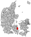 Posizione del comune sulla mappa della Danimarca