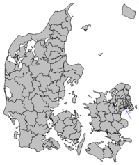 Lage von Vallensbæk Kommune in Dänemark