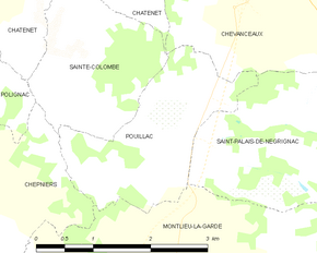 Poziția localității Pouillac