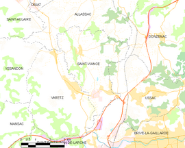 Mapa obce Saint-Viance