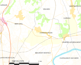 Mapa obce Chanos-Curson