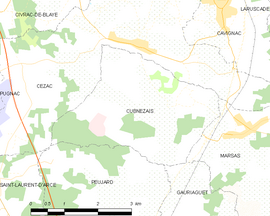 Mapa obce Cubnezais
