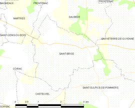 Mapa obce Saint-Brice