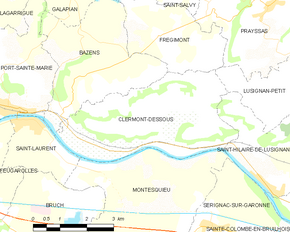 Poziția localității Clermont-Dessous