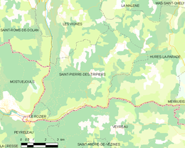 Saint-Pierre-des-Tripiers - Localizazion