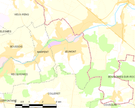 Mapa obce Jeumont