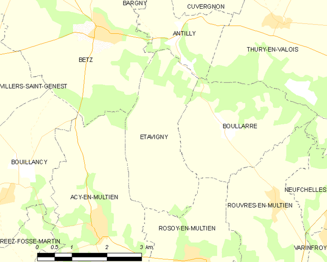 Poziția localității Étavigny