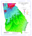 A map of Georgia's elevations