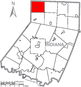 Locatie van West Mahoning Township