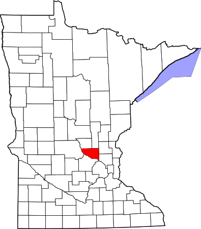 Map of Minnesota highlighting Sherburne County.svg