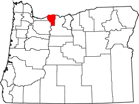 Map of Oregon highlighting Hood River County.svg