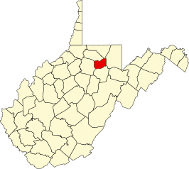 Locatie van Taylor County in West Virginia