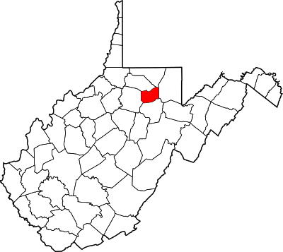 Map of West Virginia highlighting Taylor County.svg