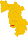 Localització del municipi a la prov. de Pisa