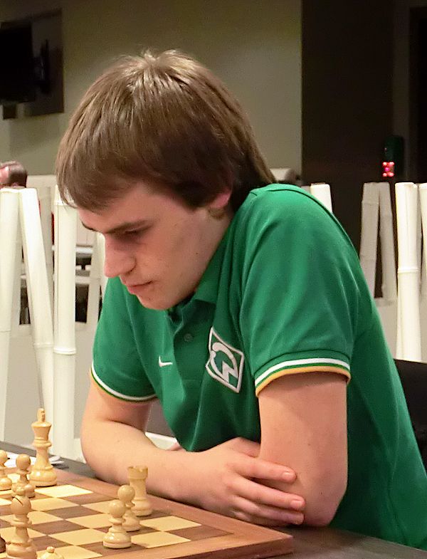 Blübaum competing for Werder Bremen in the Chess Bundesliga, October 2013