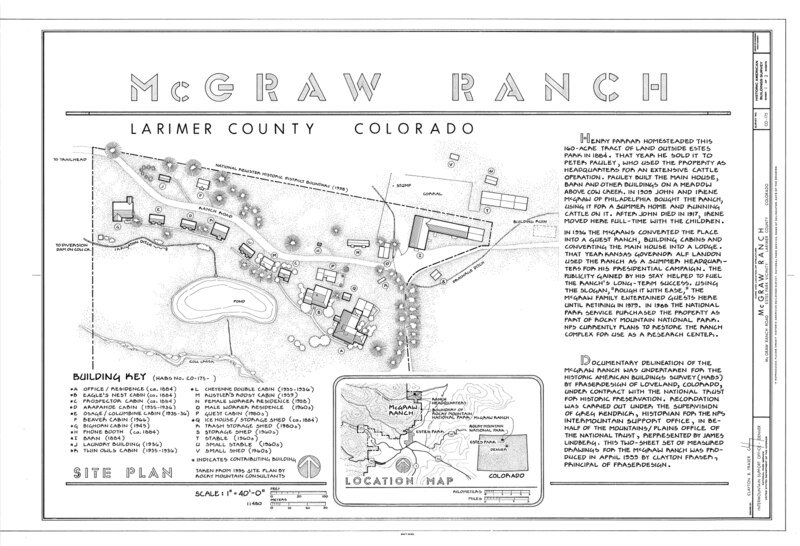 File:McGraw Ranch, McGraw Ranch Road, Estes Park, Larimer County, CO HABS CO-175 (sheet 1 of 2).tif