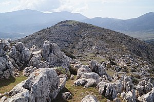 View from the north to the Megali Koprana mountain.