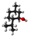 Ball-and-stick model of (-)-menthol