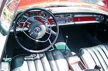 Levier noir de ventilation pour Mercedes SL W113 Pagode (1963-1967)  0008331440B - MB09412 