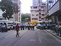 PTU operating at an intersection during Aug 2007 metalworkers' protests.