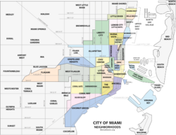 Mappa dei quartieri di Miami