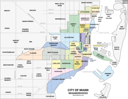 map of miami neighborhoods List Of Neighborhoods In Miami Wikipedia map of miami neighborhoods