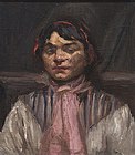 Māori Woman with pink scarf (ca. 1920)