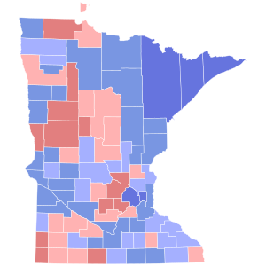 Minnesota Attorney General election, 2014 results by county.svg