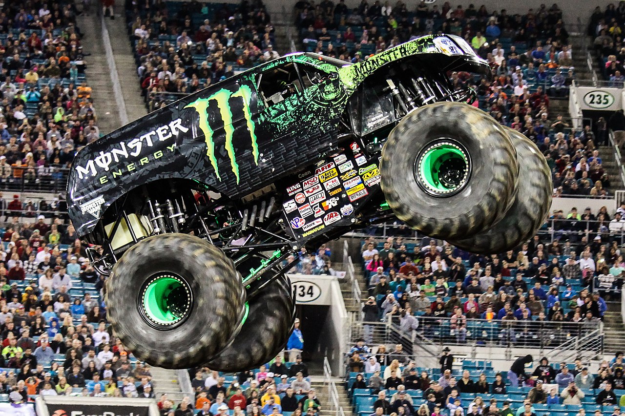The Monster Energy truck just rolled up to hand out FREE Energy